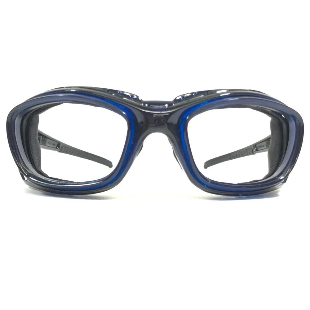 uvex Safety Goggles Eyeglasses Frames SW09 Black Blue Square Z87-2 56-21-127